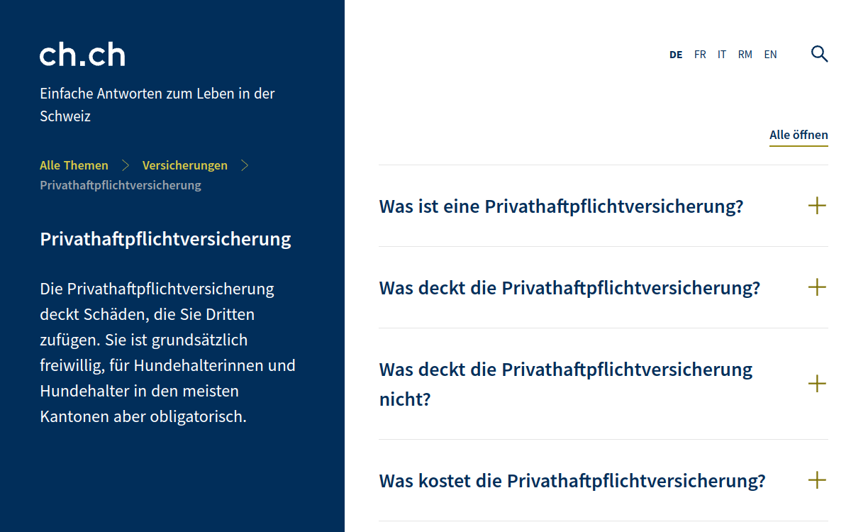 Privathaftpflichtversicherung